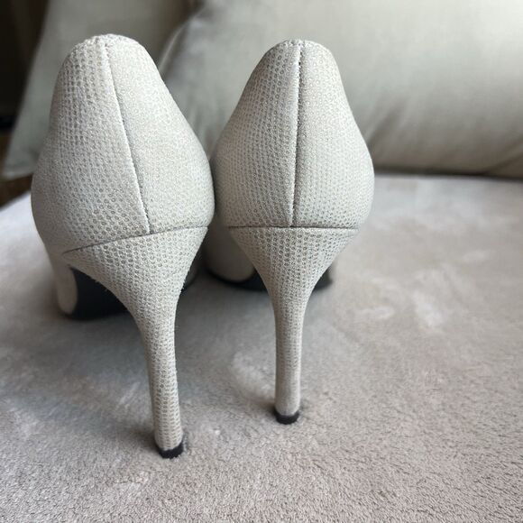 Stuart Weitzman Nude Goosebump Leather Heel Pump Women 5 M Textured Neutral - Picture 10 of 16